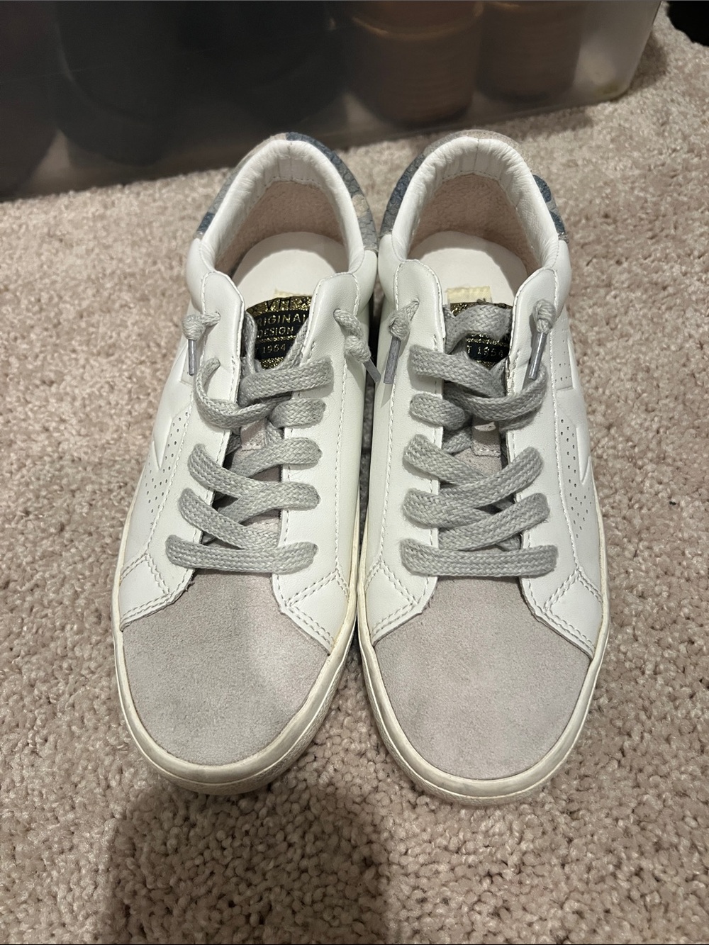 Vintage Havana White and Light Gray Sneakers